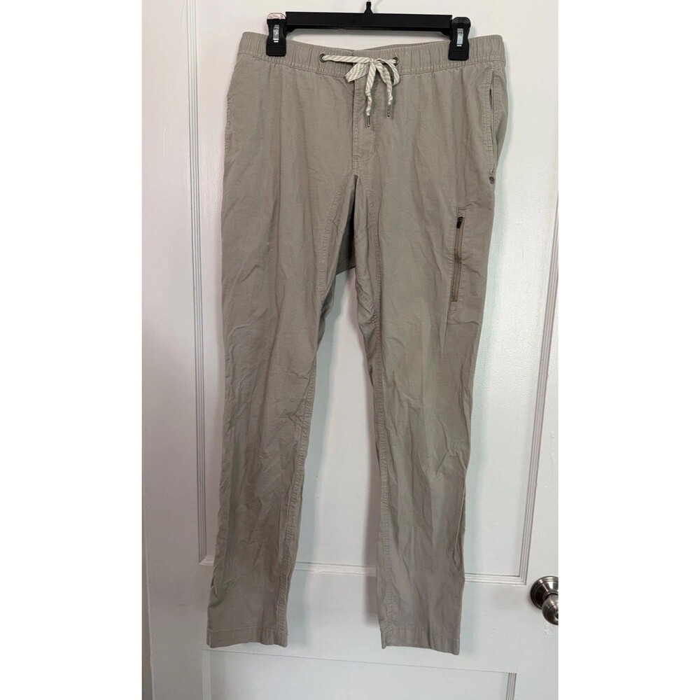 Vuori Ripstop Climber Pants Mens M Beige Khaki V412 Drawstring Stretch Hiking